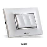 8*8 COVER&amp;PLATE (1&amp;2M)  electro plate (white)